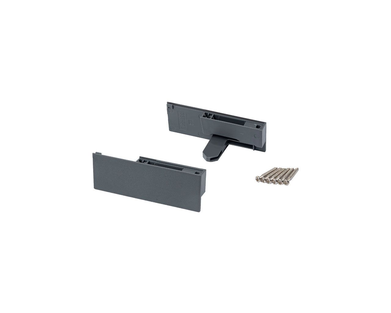 Комплект внутренних креплений Firmax высота 84мм (Держатели передней панели, заглушки) для ящика Smartline, антрацит. Рис. 1 Комплект внутренних креплений Firmax высота 84мм (Держатели передней панели, заглушки) для ящика Smartline, антрацит. Рис. 1