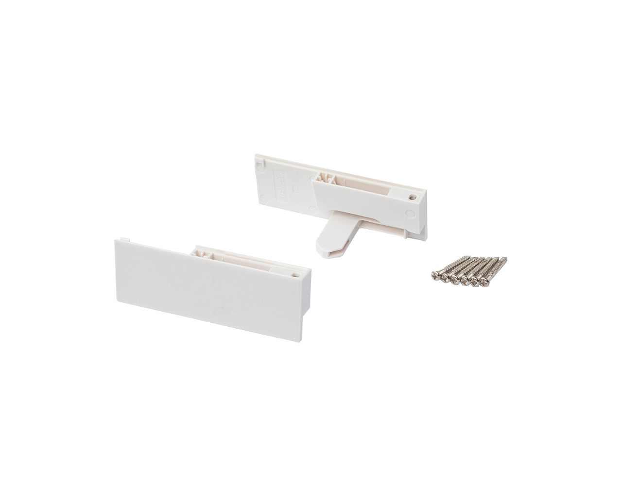 Комплект внутренних креплений Firmax высота 84мм (Держатели передней панели, заглушки) для ящика Smartline, белый. Рис. 1