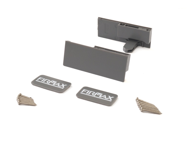 Комплект внутренних креплений Firmax высота 89мм (Держатели передней панели, заглушки) для ящика Slimline, антрацит. Рис. 1