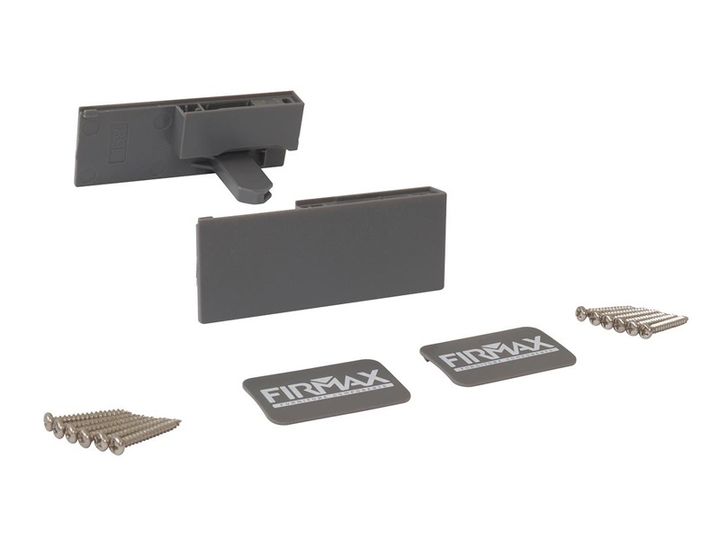 Комплект внутренних креплений Firmax высота 89мм (Держатели передней панели, заглушки) для ящика Slimline, антрацит. Рис. 3 Комплект внутренних креплений Firmax высота 89мм (Держатели передней панели, заглушки) для ящика Slimline, антрацит. Рис. 3