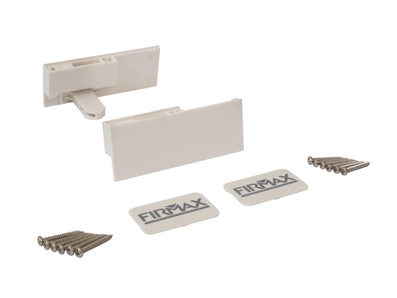 Комплект внутренних креплений Firmax высота 89мм (Держатели передней панели, заглушки) для ящика Slimline, перламутр. Рис. 3