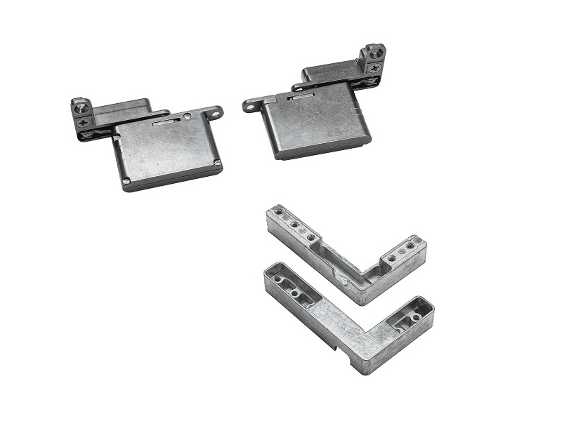 Комплект врезных петель и креплений алюминиевых фасадов Alphalux Titan Pro (верх+низ), для стандартного фасада до 25 кг. Рис. 1