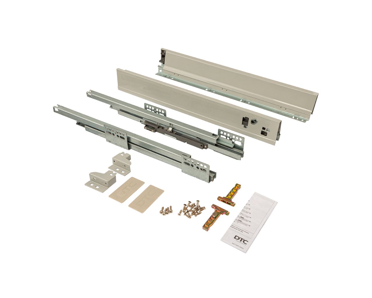 Комплект ящика Dragon Box длина 500 мм, высота 69,5мм, Push-to-Open, серый. Рис. 1