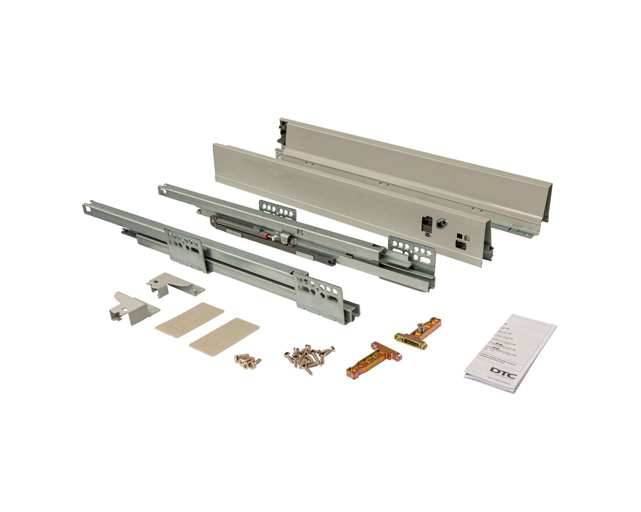 Комплект ящика Dragon Box длина 500 мм, высота 69,5мм, с доводчиком, серый. Рис. 1