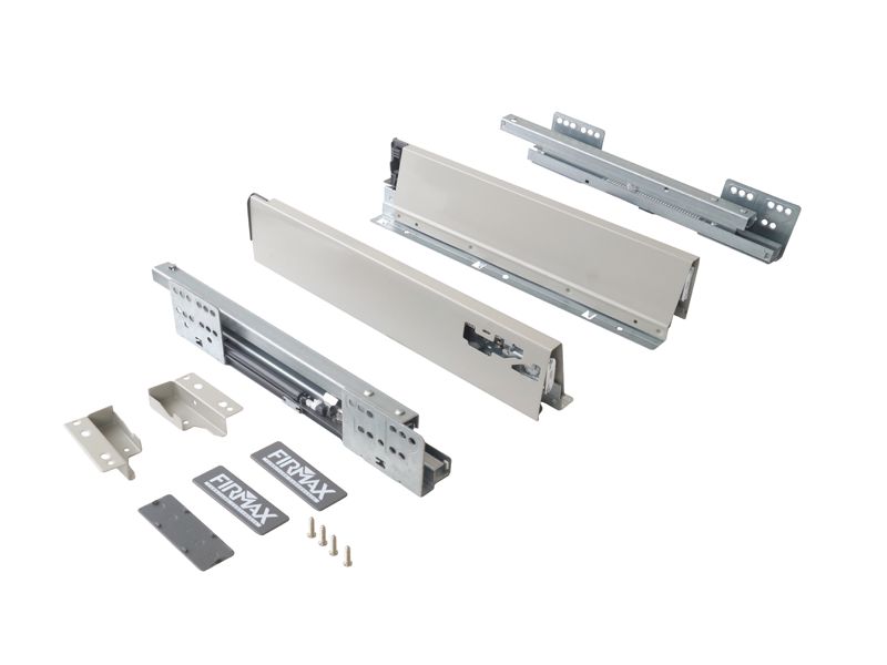 Комплект ящика Firmax Newline длина 300 мм, высота 84мм с доводчиком, серый. Рис. 3