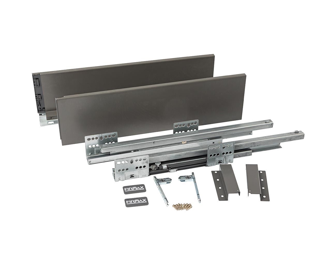 Комплект ящика Firmax Smartline, длина 450 мм, высота 135 мм, с доводчиком, антрацит. Рис. 3