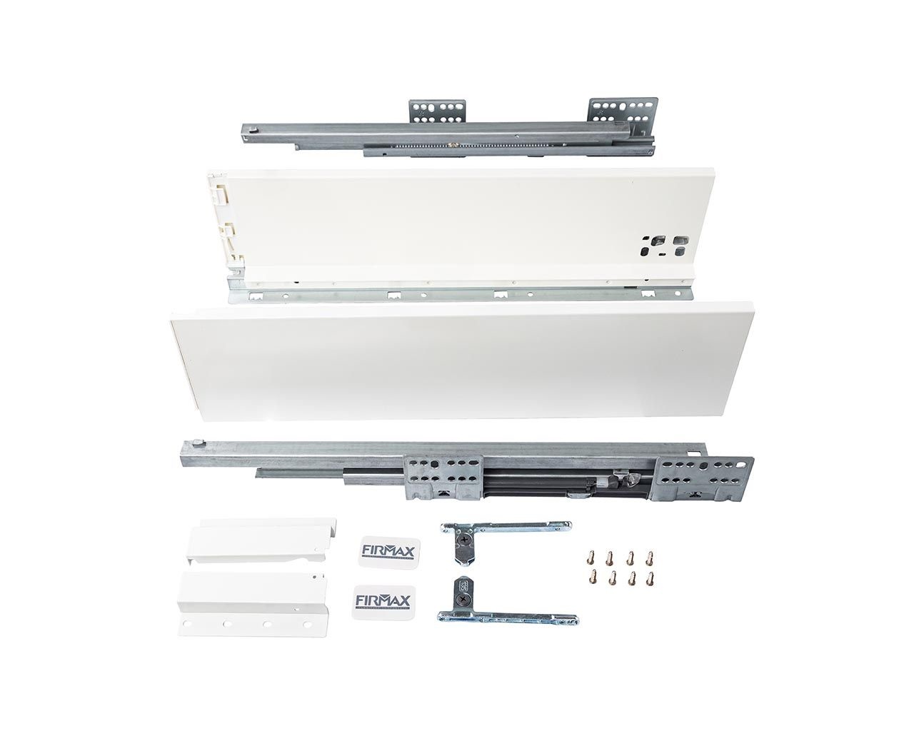 Комплект ящика Firmax Smartline, длина 450 мм, высота 199 мм, Push-to-Open, белый. Рис. 2