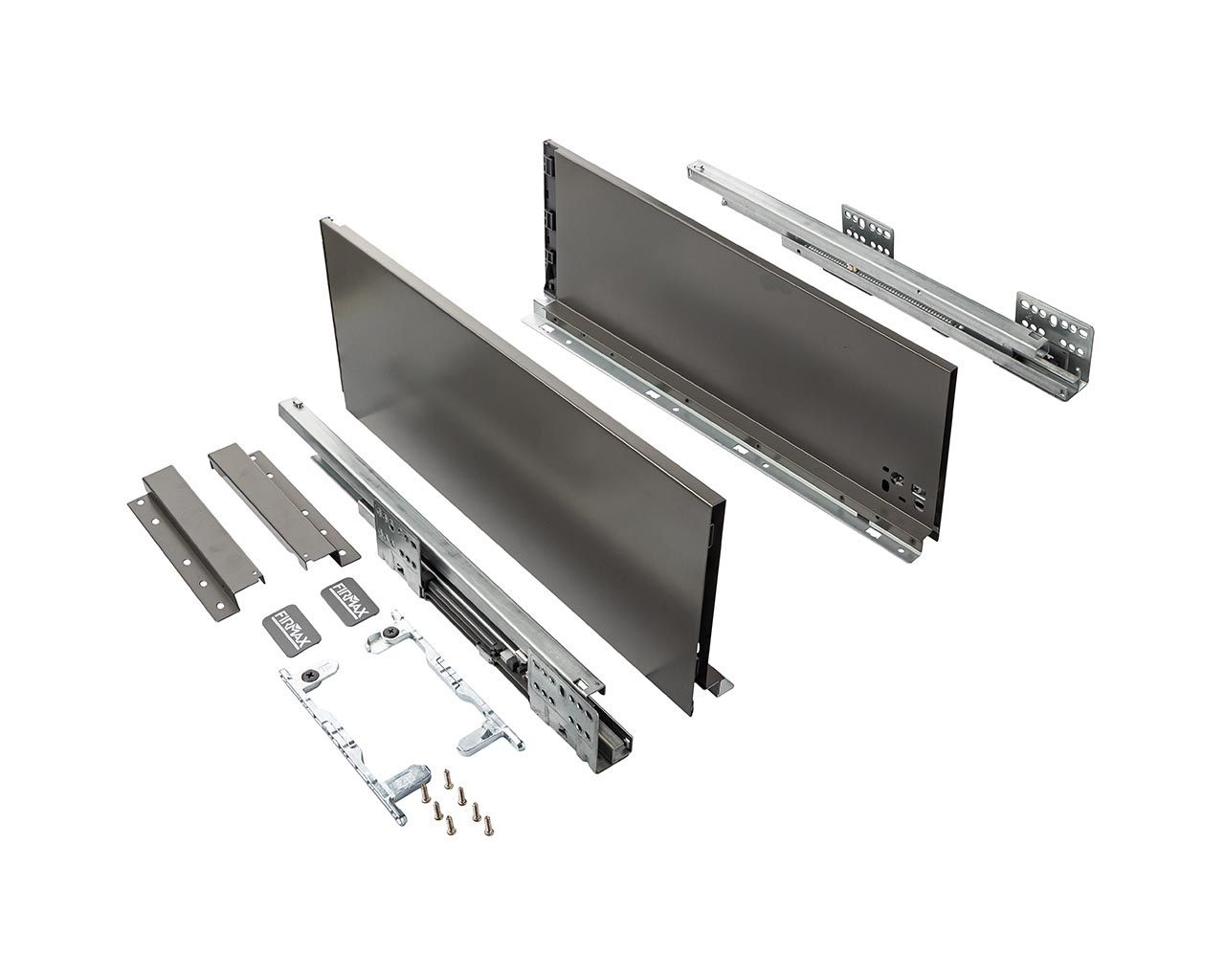 Комплект ящика Firmax Smartline, длина 450 мм, высота 199 мм, Push-to-Open, антрацит. Рис. 1