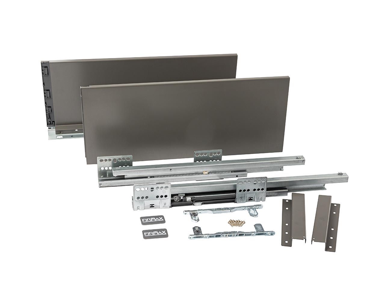 Комплект ящика Firmax Smartline, длина 550 мм, высота 199 мм, Push-to-Open, антрацит. Рис. 3