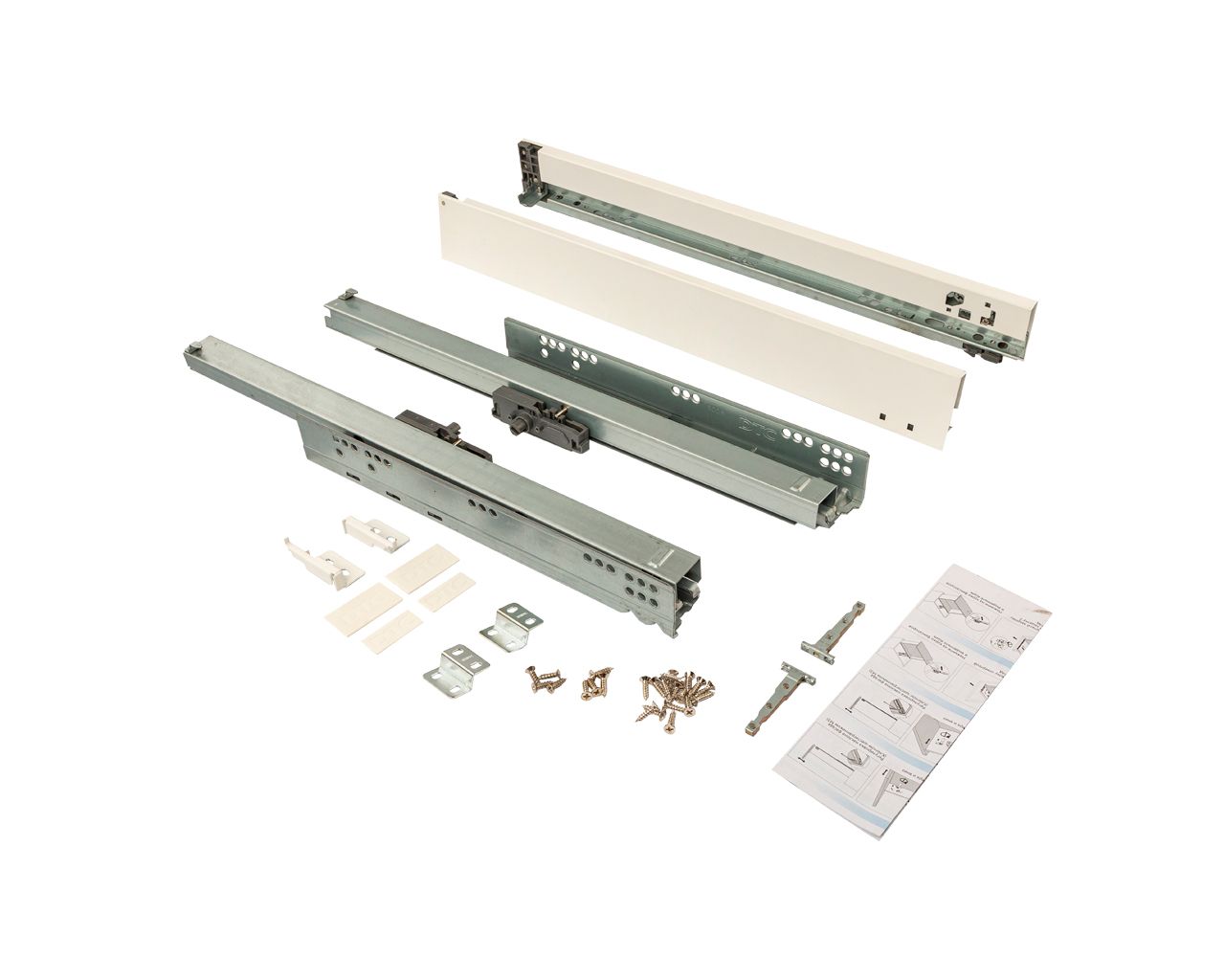 Комплект ящика Magic Pro длина 500 мм, высота 62,5 мм, Push-to-Open, белый. Рис. 1