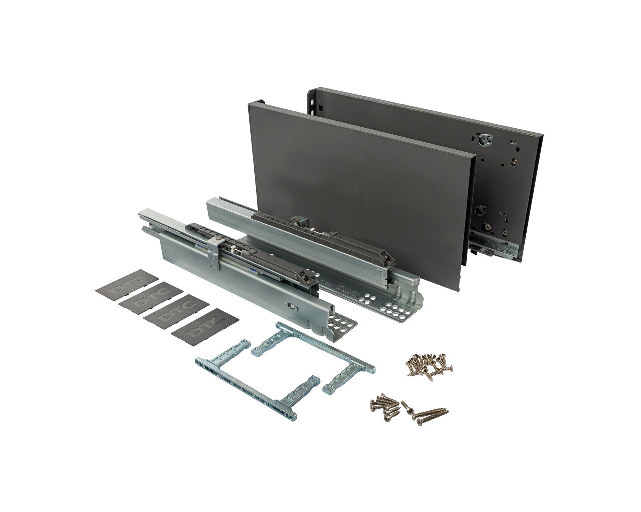 Комплект ящика Magic Star Plus длина 350 мм. высота 174 мм с доводчиком. антрацит. Рис. 1 Комплект ящика Magic Star Plus длина 350 мм. высота 174 мм с доводчиком. антрацит. Рис. 1