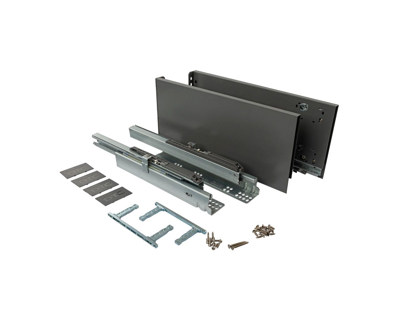 Комплект ящика Magic Star Plus длина 400 мм. высота 174 мм с доводчиком. антрацит