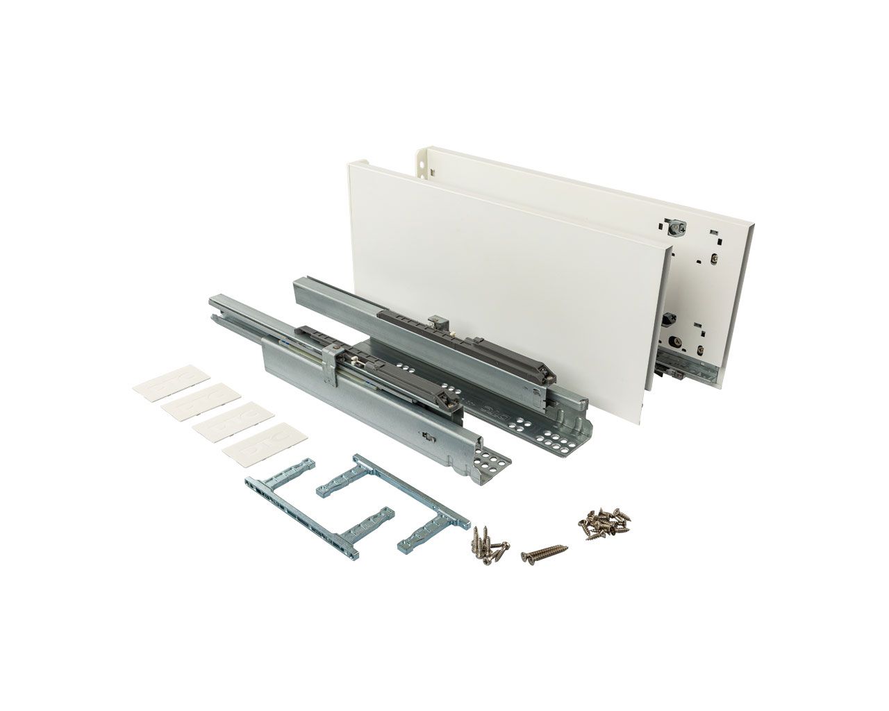 Комплект ящика Magic Star Plus длина 400 мм. высота 174 мм с доводчиком. белый. Рис. 1