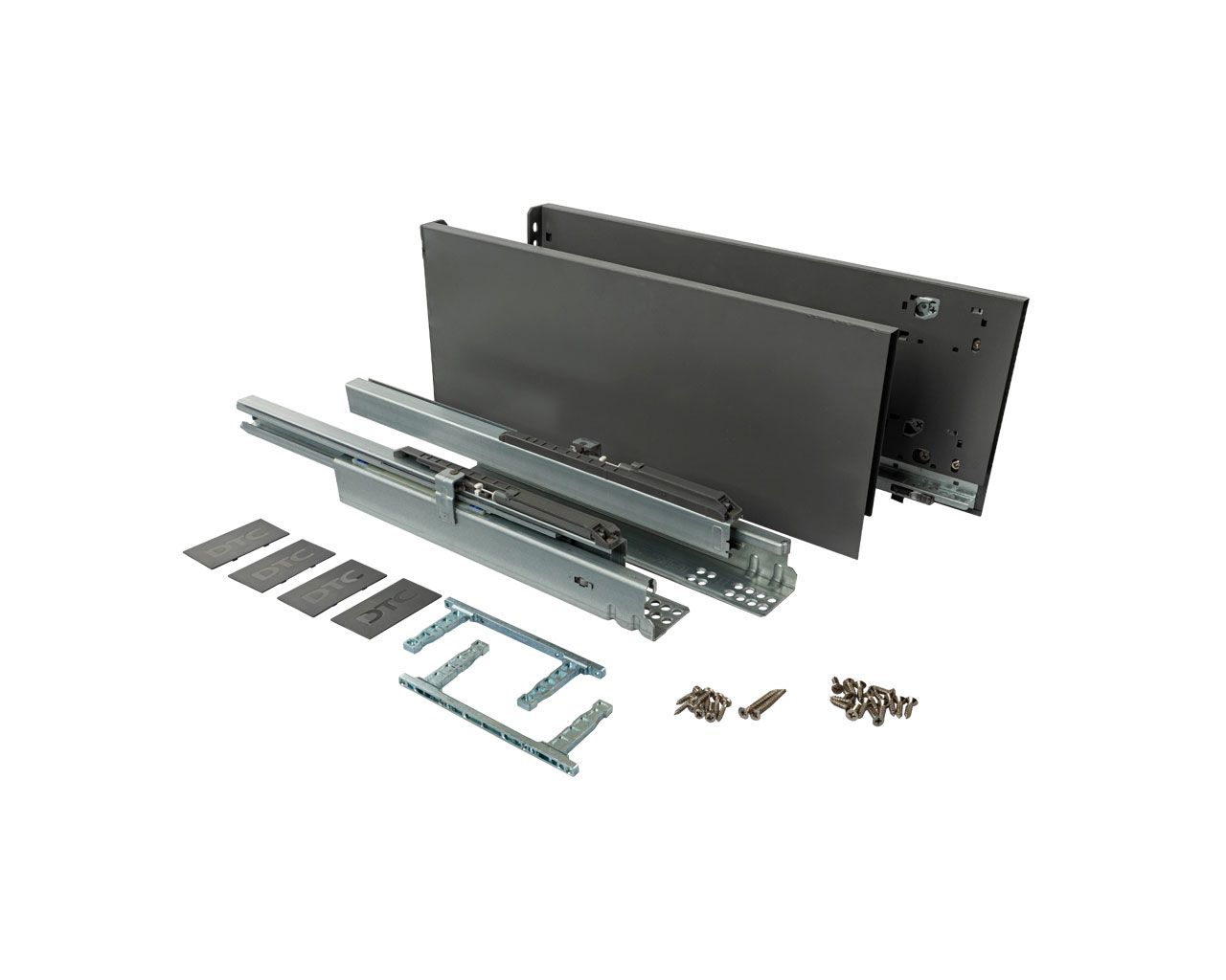 Комплект ящика Magic Star Plus длина 450 мм. высота 174 мм с доводчиком. антрацит