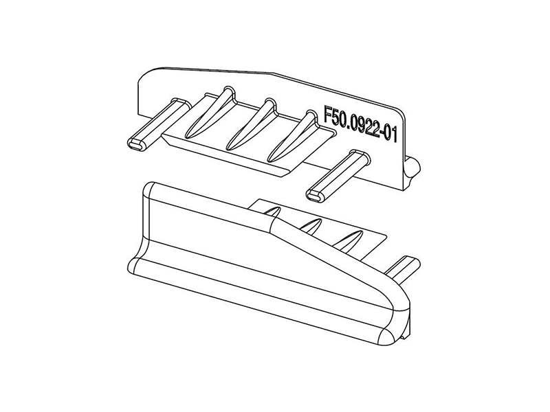 Комплект заглушек крышки, цв.черный (AYPC.F50.0922K). Рис. 1