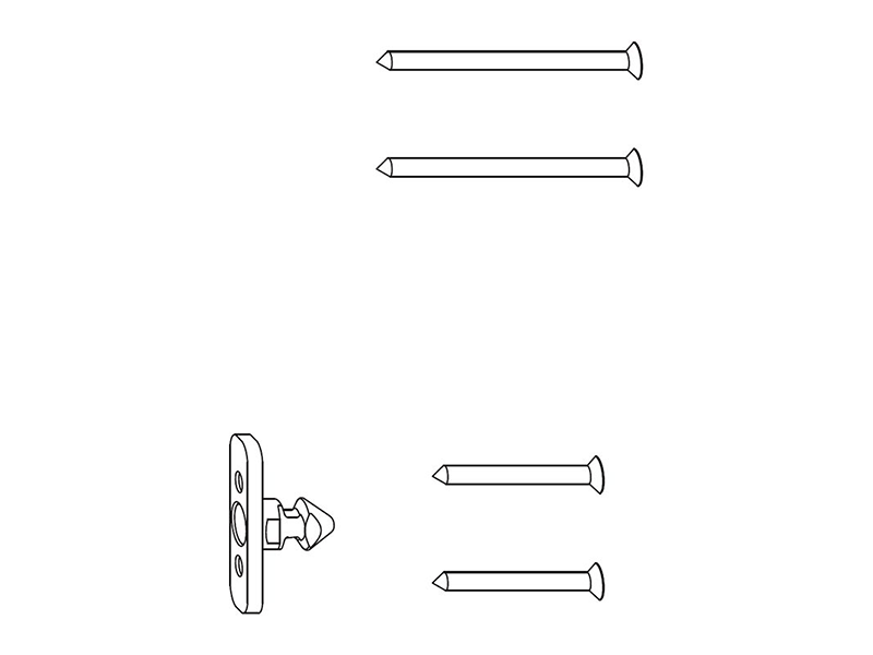 Комплект запорных штырей HS 15 мм NB=13 мм, серебро. Рис. 1