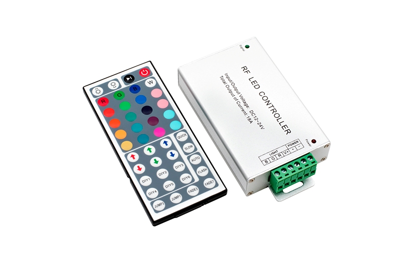 Контроллер с пультом для RGB ленты, 44 кнопки, 12/24V, 18A, 216/432W. Рис. 1