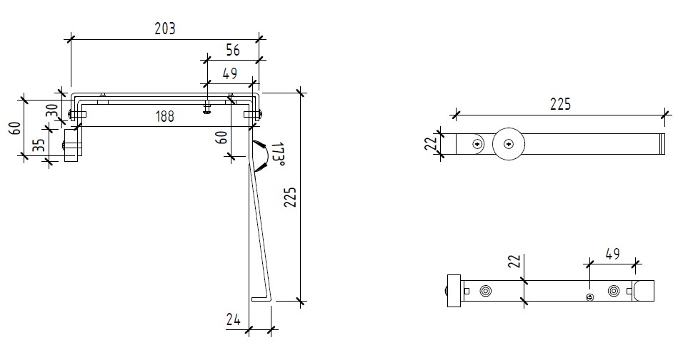 Координатор закрывания "Синхрон", RAL 9005, черный. Рис. 3 Координатор закрывания "Синхрон", RAL 9005, черный. Рис. 3