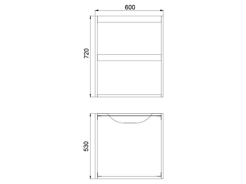 Корпус напольный 60*53*72 глубокий под мойку. Рис. 3