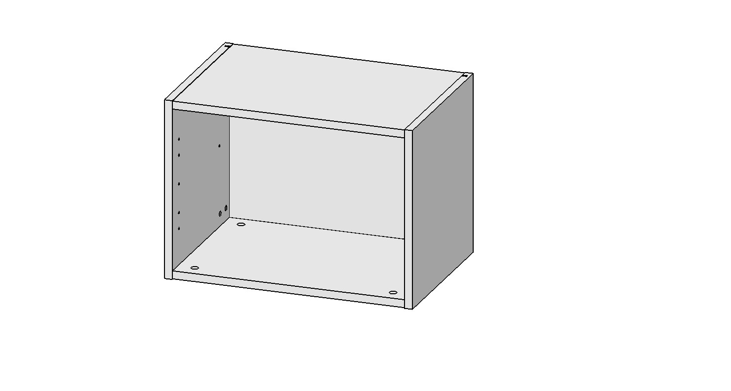 Корпус навесной 50*34*36 низкий. Рис. 1 Корпус навесной 50*34*36 низкий. Рис. 1