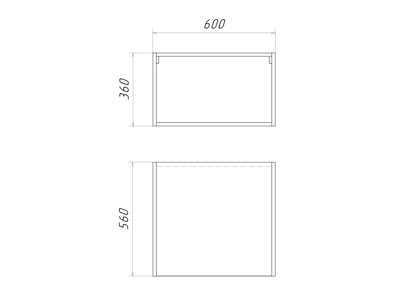 Корпус навесной 60*56*36 антресоль. Рис. 2