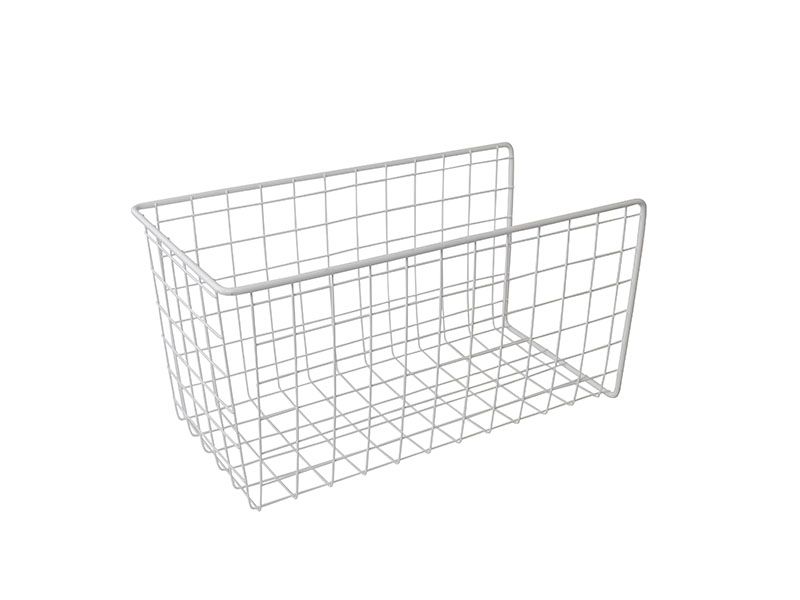 Корзина для белья откидная, в базу 300 мм, 235х435х230 мм (ШхВхГ), 4 крепления, белый. Рис. 1