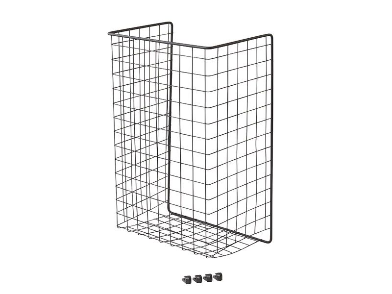Корзина для белья откидная, в базу 400 мм, 340х525х230 мм (ШхВхГ), 4 крепления, черный муар. Рис. 1