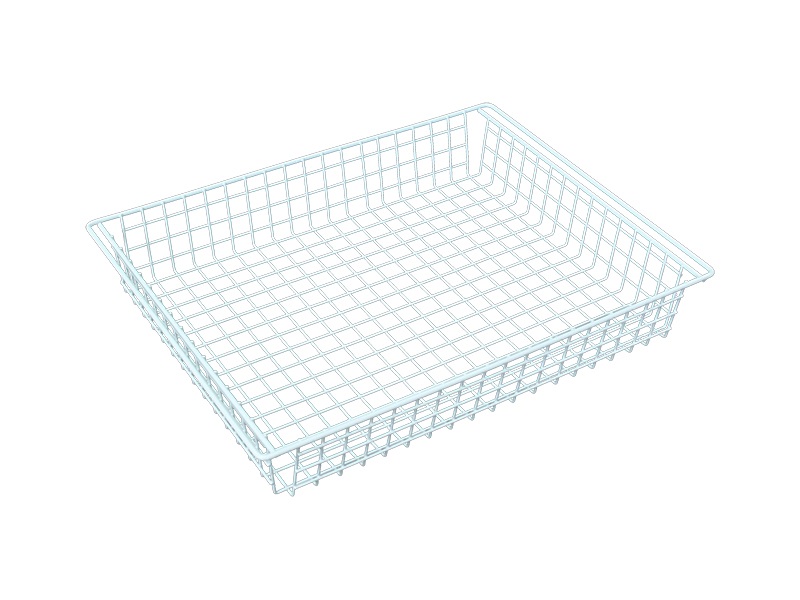 Корзина низкая FIRMAX 410х550мм, Н=87мм, белый. Рис. 2 Корзина низкая FIRMAX 410х550мм, Н=87мм, белый. Рис. 2