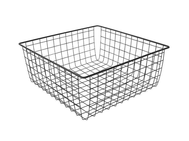 Корзина сетчатая 400х400 мм, H-190 мм, черный муар