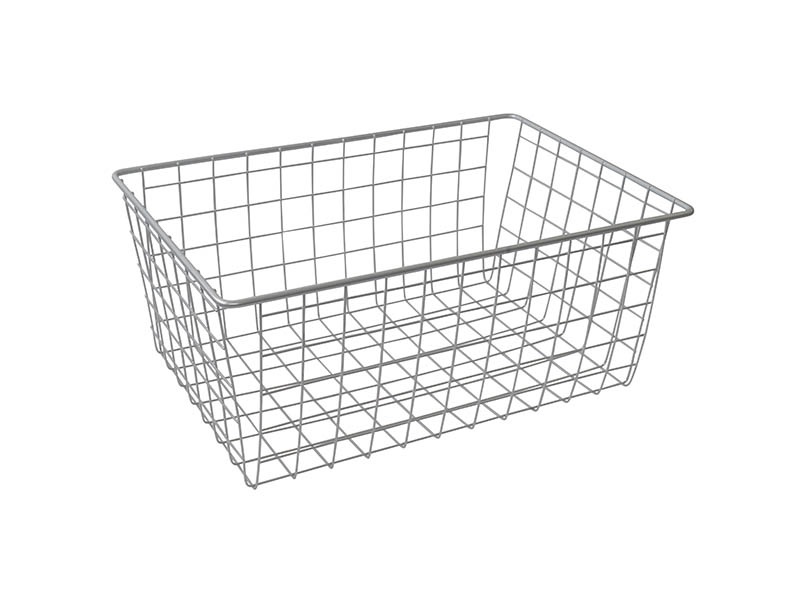 Корзина сетчатая 300х450 мм, H-190 мм, серебристый металлик. Рис. 1