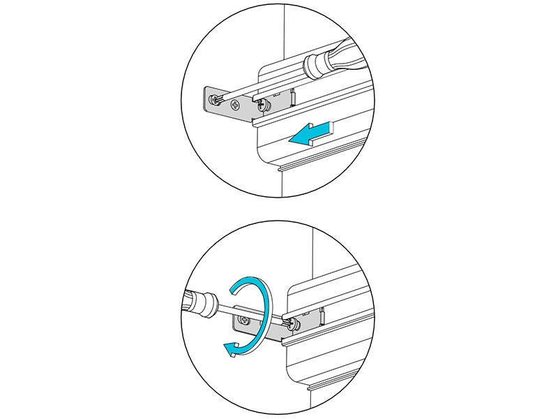 Крепление горизонтальных профилей Gola FIRMAX, металл. Рис. 2 Крепление горизонтальных профилей Gola FIRMAX, металл. Рис. 2