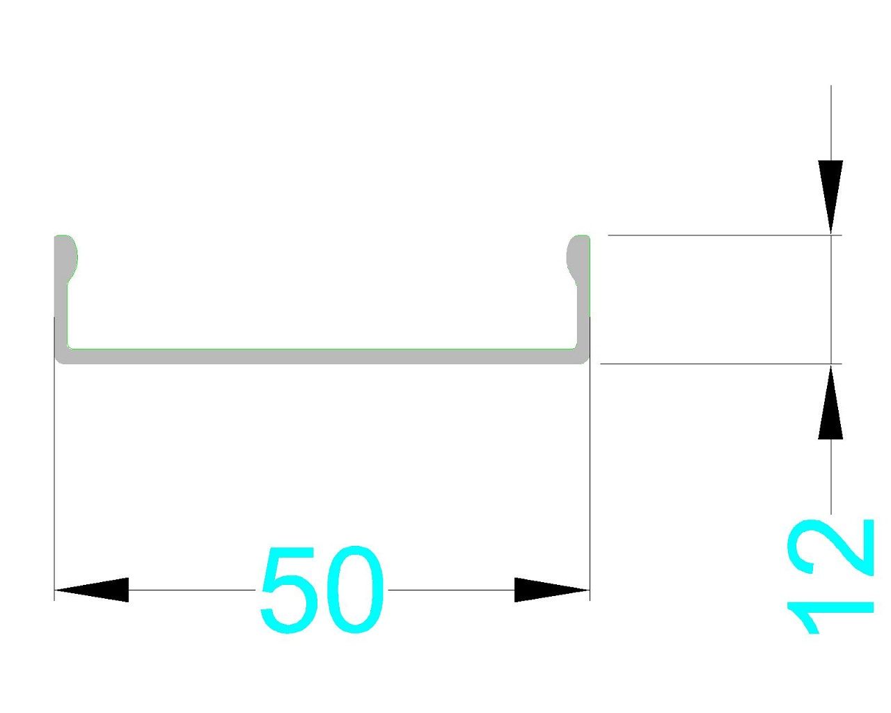 Крышка декоративная ALUMARK 12 мм 6.8м неокрашенный. Рис. 3 Крышка декоративная ALUMARK 12 мм 6.8м неокрашенный. Рис. 3