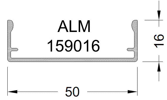 Крышка декоративная ALUMARK 16 мм 6.8м неокрашенный. Рис. 2 Крышка декоративная ALUMARK 16 мм 6.8м неокрашенный. Рис. 2