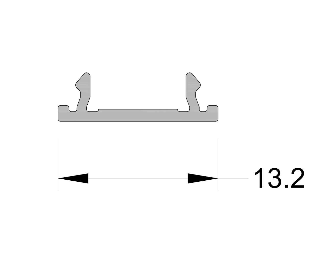 Крышка декоративная имитация структурного остекления ALUMARK 6.8м неокрашенный. Рис. 1