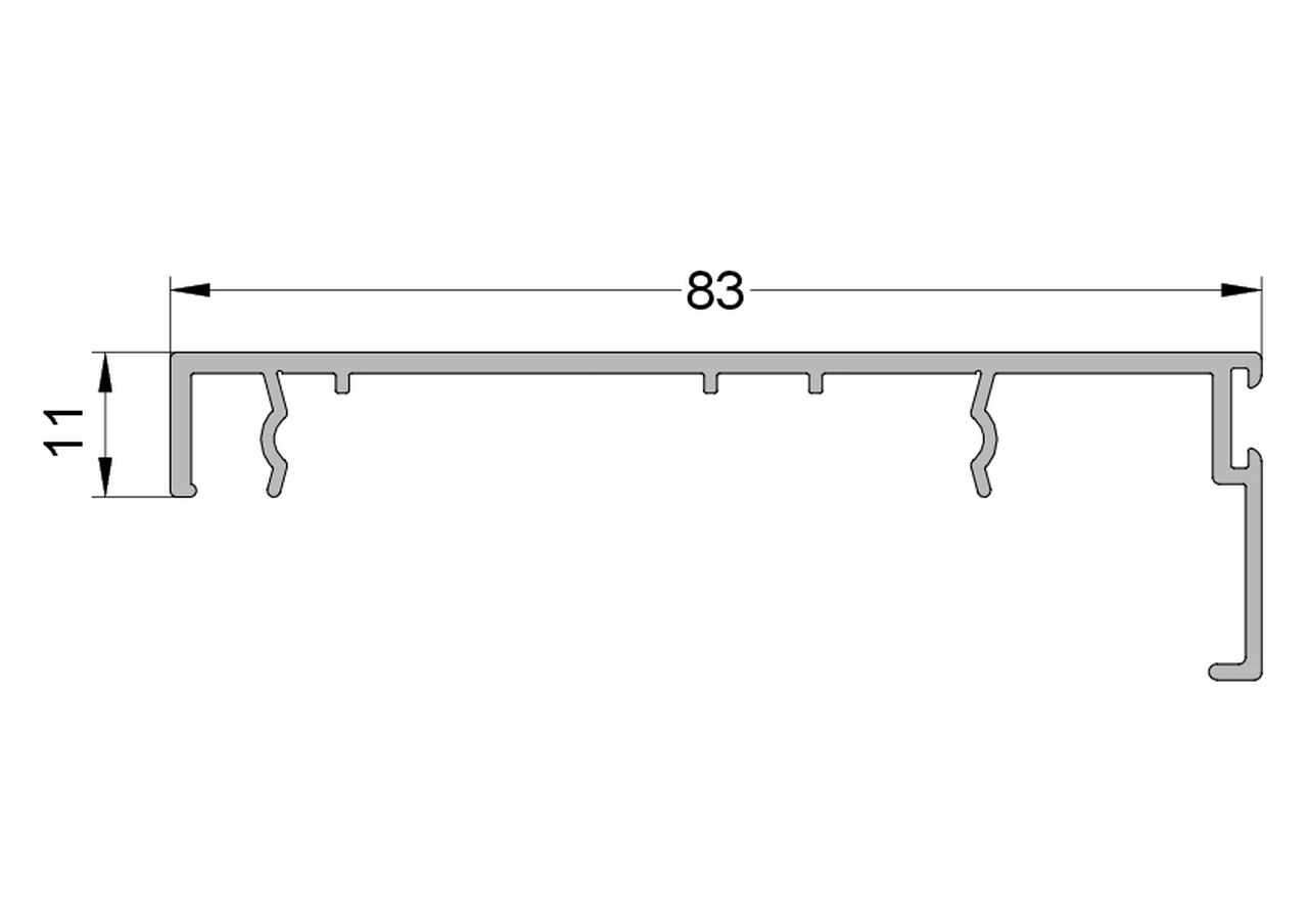 Крышка рамы 6.5м неокрас. Рис. 1 Крышка рамы 6.5м неокрас. Рис. 1