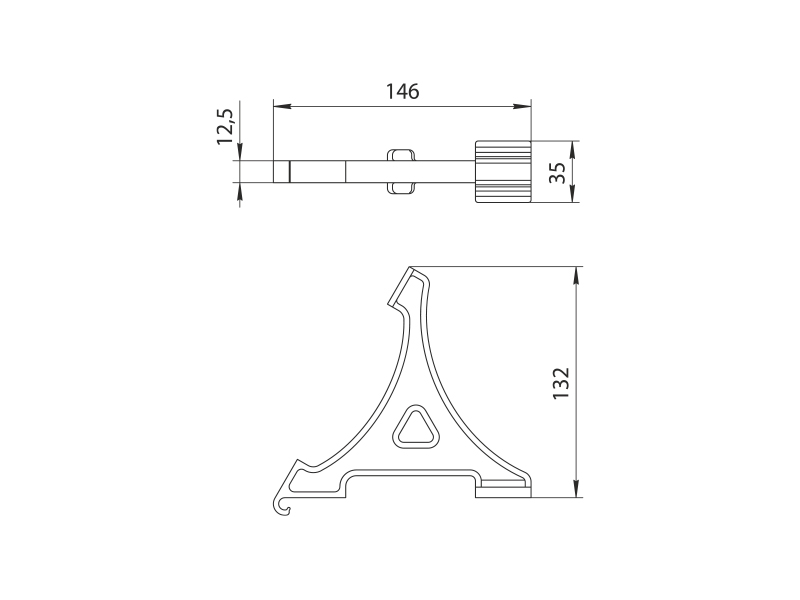 Кронштейн сетчатой полки, серый. Рис. 2 Кронштейн сетчатой полки, серый. Рис. 2