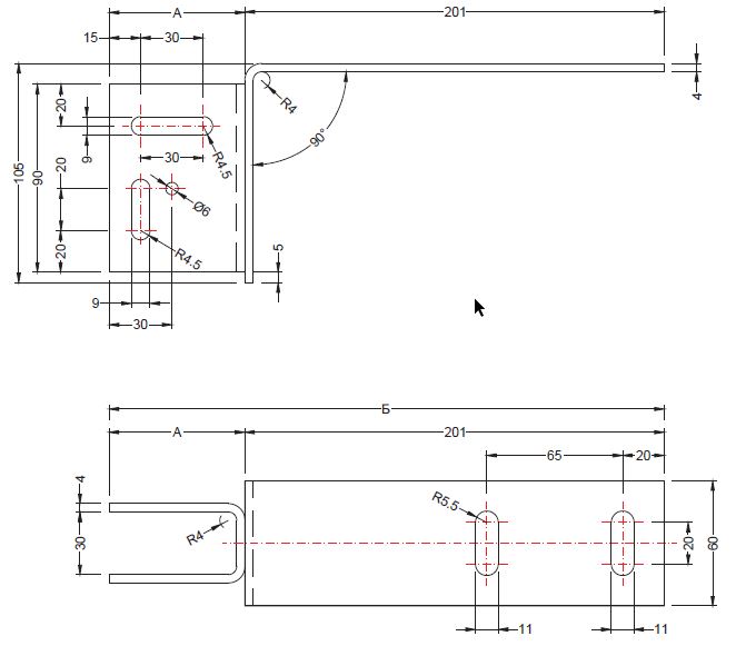 Кронштейн стойки ALUMARK комплект: 2 болта, 2 втулки. Рис. 1