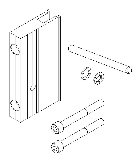 Кронштейн  усиления опоры под заполнение 52-60 мм, комплект.