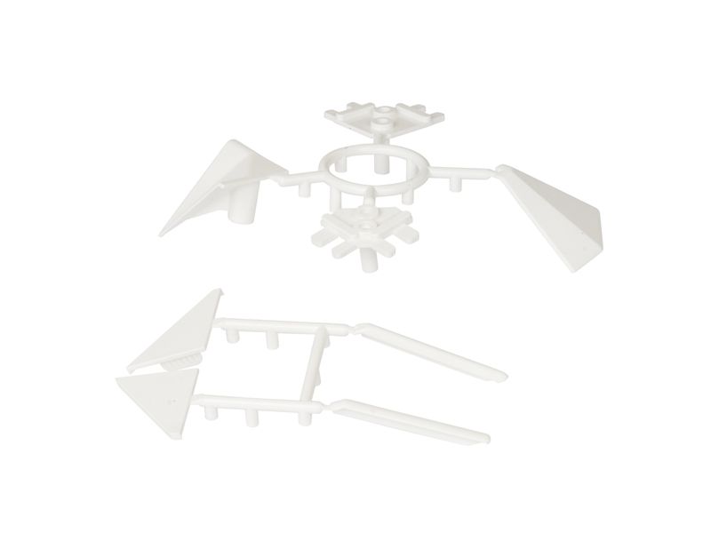 Комплект соединителей треугольного пристеночного бортика ALPHALUX(6частей), пластик, белый. Рис. 2 Комплект соединителей треугольного пристеночного бортика ALPHALUX(6частей), пластик, белый. Рис. 2