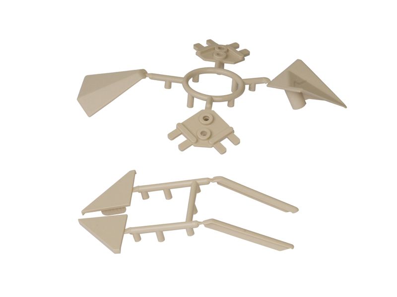 Комплект соединителей треугольного пристеночного бортика ALPHALUX(6частей), пластик, бежевый. Рис. 2