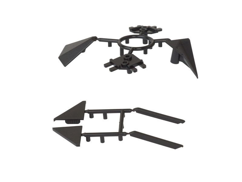 Комплект соединителей треугольного пристеночного бортика ALPHALUX(6частей), пластик, черный. Рис. 2 Комплект соединителей треугольного пристеночного бортика ALPHALUX(6частей), пластик, черный. Рис. 2