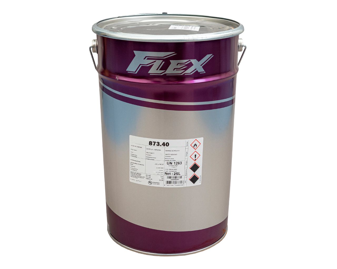 Лак акриловый FLEX 873.40 полуглянцевый, н.у.25л (+10% 871.00)