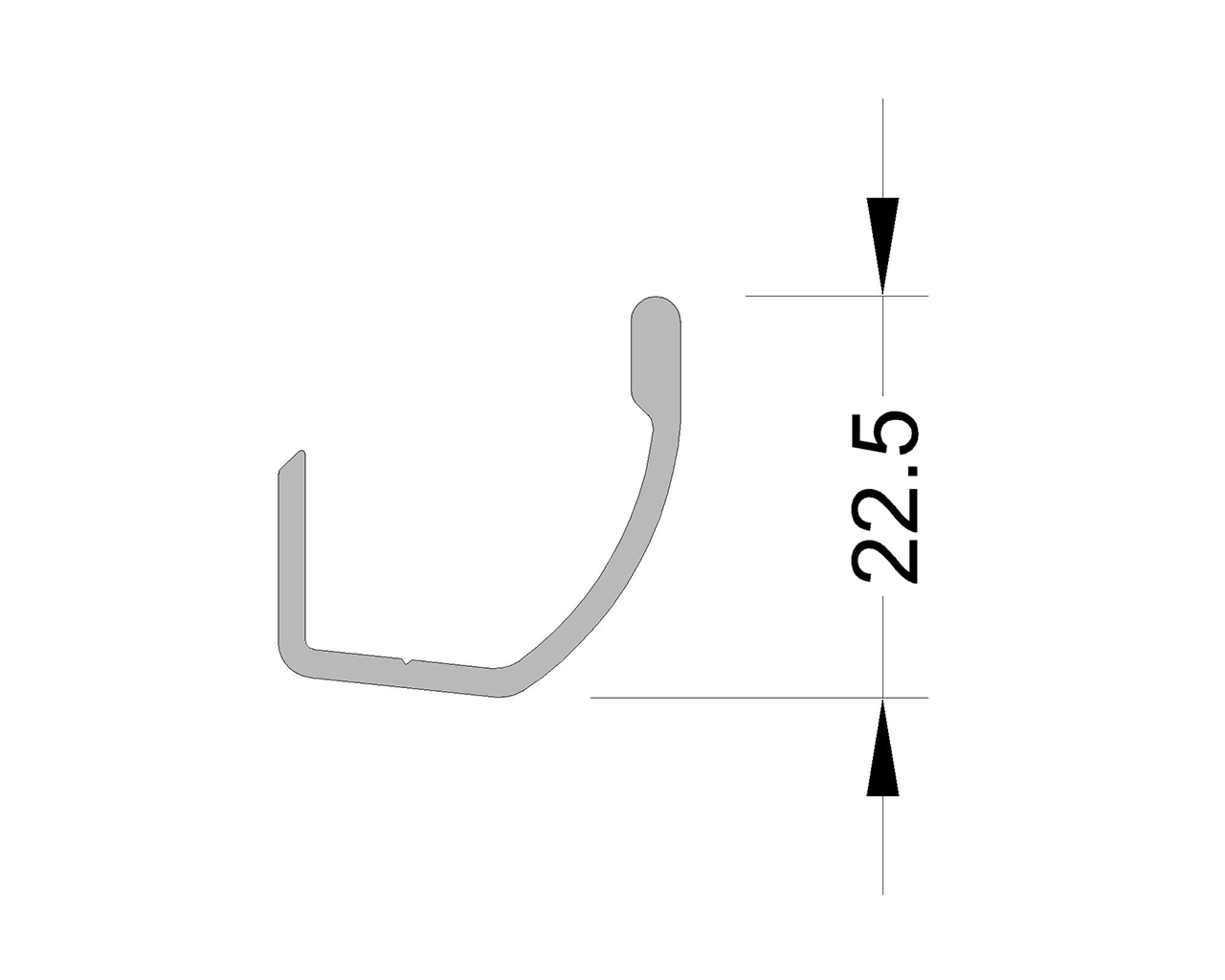 Лоток для сбора конденсата, 6.5 м неокрас. Рис. 1 Лоток для сбора конденсата, 6.5 м неокрас. Рис. 1