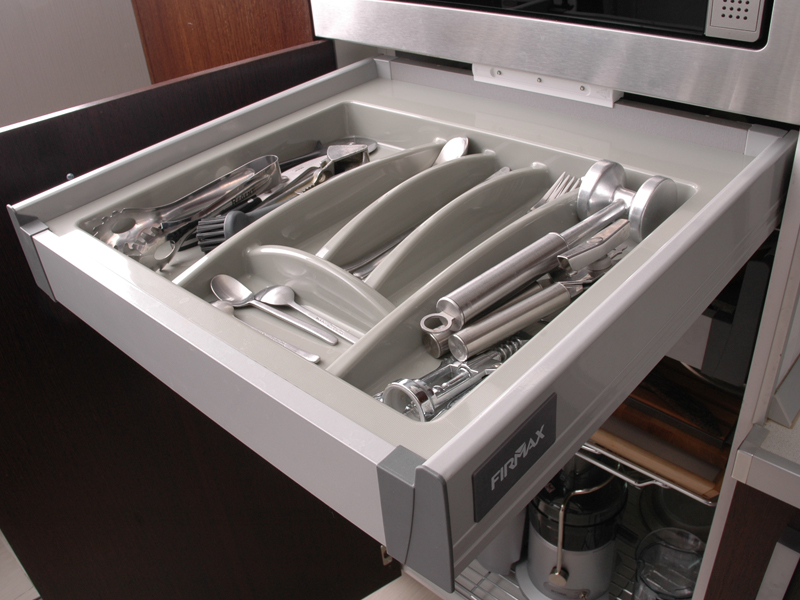 Лоток для столовых приборов Firmax, база 500-550мм, H=45 мм, серый. Рис. 3