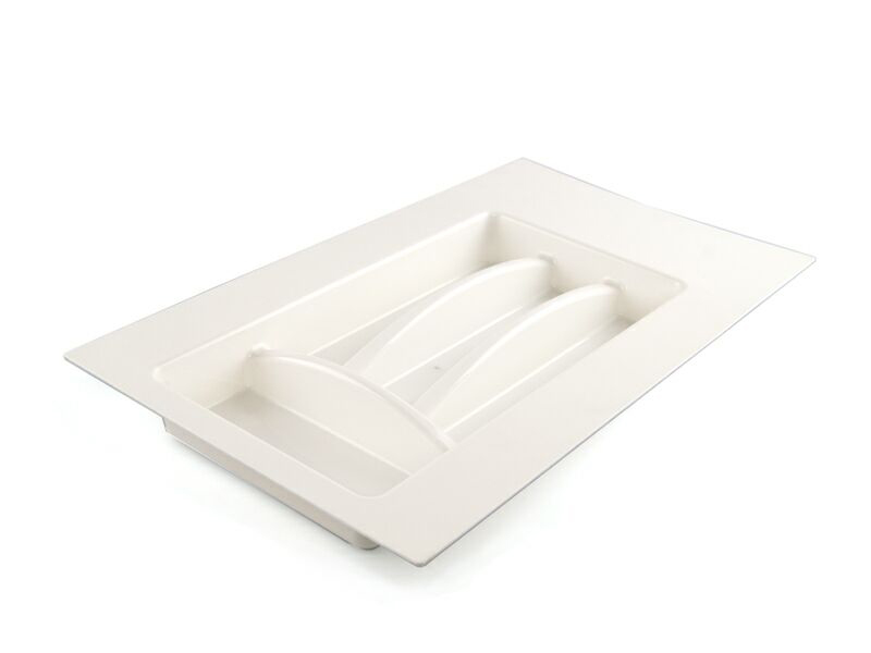 Лоток для столовых приборов Firmax, база 300-350мм, H=45 мм, белый
