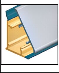 Бортик пристеночный треугольный алюминиевый, 45х25 мм, L=4000 мм, алюминий сатин. Рис. 2 Бортик пристеночный треугольный алюминиевый, 45х25 мм, L=4000 мм, алюминий сатин. Рис. 2