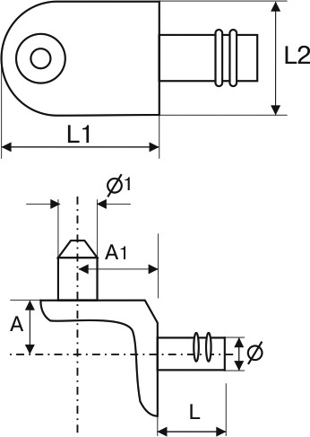 ME05 Полкодержатель с упором для деревянных полок, никель. Рис. 3