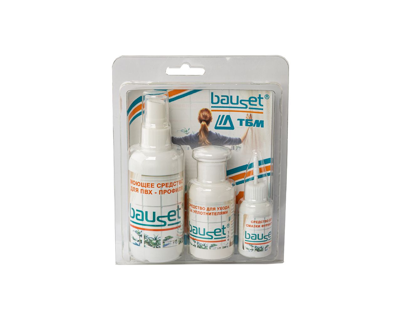 Набор BAUSET по уходу за окнами ПВХ в блистере (100+50+18) мл. Рис. 1 Набор BAUSET по уходу за окнами ПВХ в блистере (100+50+18) мл. Рис. 1