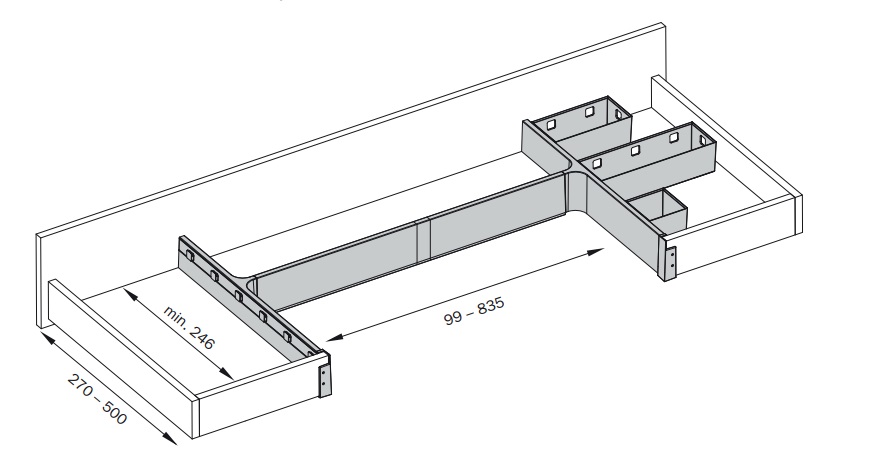 Набор коннекторов для системы организации внутреннего ящика Banio, белый, 2 шт. Рис. 2