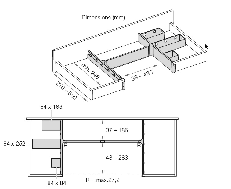 Набор лотков во внутренний ящик Banio, графит, 3 шт. Рис. 3 Набор лотков во внутренний ящик Banio, графит, 3 шт. Рис. 3